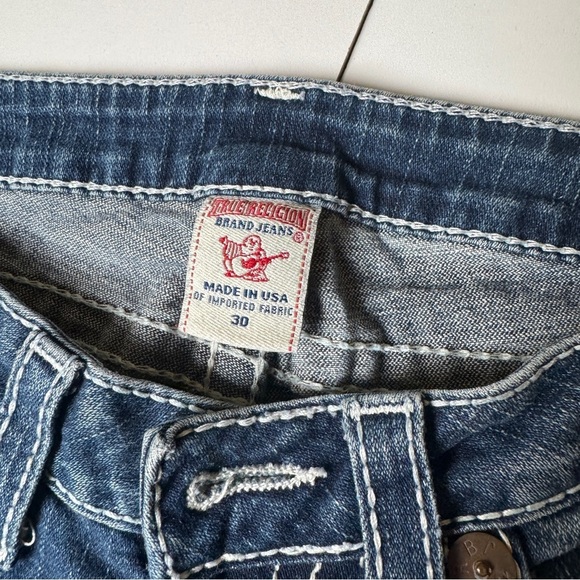 True Religion Johnny Big T Jeans Blue Straight Fit Womens Size 30 - Picture 6 of 6